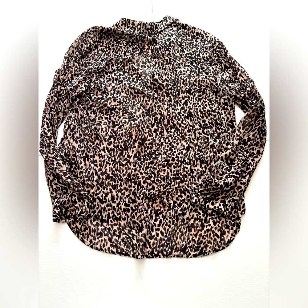 Bella Dahl Animal Print Button Down Short Size S - Picture 2 of 6